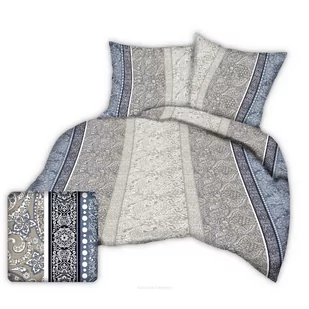 Pościel z kory 180x200 granatowa biała beżowa paisley ornamenty - Pościel Pościel z kory 180x200 granatowa biała beżowa paisley ornamenty - Pościel - miniaturka - grafika 1