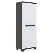 Skrzynie ogrodowe - Kis KIS szafka z tworzywa sztucznego "Linear" o wysokiej, 1 sztuki, jasno-szary/czarny, 9724000 0616 02 9724000 0616 02 - miniaturka - grafika 1