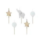 Urodziny dla dorosłych - Świeczki urodzinowe Słonik 3-5cm - miniaturka - grafika 1