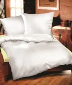Pościel - Greno Pościel satynowa 160x200 biała Jednobarwna Bielbaw - miniaturka - grafika 1