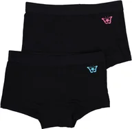 Majtki dla dzieci - Majtki bokserki dziewczęce bawełniane motylki 2PAK 122-128 YOCLUB - miniaturka - grafika 1