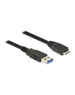 Delock Kabel Micro USB 3.0 AM-BM, 1m, czarny - Kable komputerowe i do monitorów - miniaturka - grafika 1