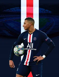 PODKŁADKA POD MYSZ Z Nadrukiem 22x18 cm Kylian Mbappe PSG Tekst Prezent - Podkładki pod mysz - miniaturka - grafika 1