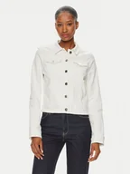 Kurtki damskie - Morgan Kurtka jeansowa 221-VPOM1 Biały Slim Fit - miniaturka - grafika 1