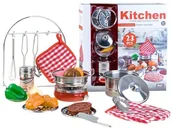 Zabawy w naśladowanie dorosłych - Jokomisiada, Zestaw Kuchenny Srebrne Garnki Naczynia 23S Za2046 - miniaturka - grafika 1