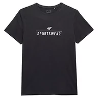 Koszulki męskie - 4F Koszulka męska, Ciemny niebieski, M - miniaturka - grafika 1