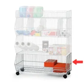 Artykuły do ekspozycji w sklepie - B2B Partner Kosz druciany nastawny ( z kółkami) 900x430x310 mm 2013 + kolečka - miniaturka - grafika 1