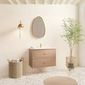 Szafki łazienkowe - Szafka łazienkowa wisząca pod umywalkę - Stary róż - 80 cm - SATOBAL - miniaturka - grafika 1