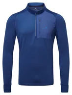 Bluzy sportowe męskie - RONHILL Bluza biegowa męska TECH WINTER 1/2 ZIP ocean/electric blue - miniaturka - grafika 1
