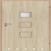 Drzwi wewnętrzne - Drzwi wewnętrzne łazienkowe Lea Bis dąb bursztynowy 70 prawe Classen 5905612072412 - miniaturka - grafika 1