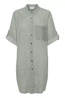 Koszule damskie - KAFFE damska koszula sukienka 3/4 rękaw tunika długi, balsam zielony/chalk Stripe, 36 - miniaturka - grafika 1