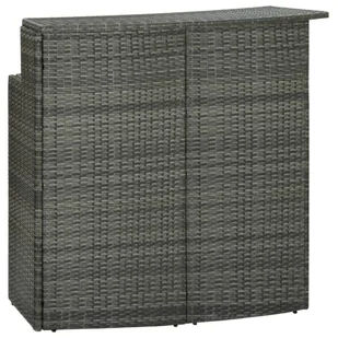 Ogrodowy stolik barowy, szary, 120x55x110 cm, polirattan - Stoły ogrodowe - miniaturka - grafika 1