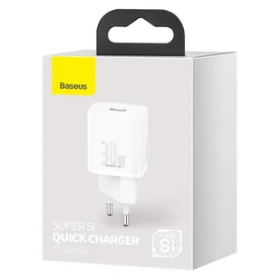 Baseus Super Si 1C szybka ładowarka USB Typ C 30W Power Delivery Quick Charge biały (CCSUP-J02) - Ładowarki do telefonów - miniaturka - grafika 5