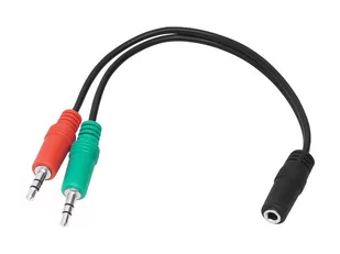 Adapter Rozdzielacz Jack 3.5 4pin - 2x Jack 3pin - Adaptery i przejściówki - miniaturka - grafika 1