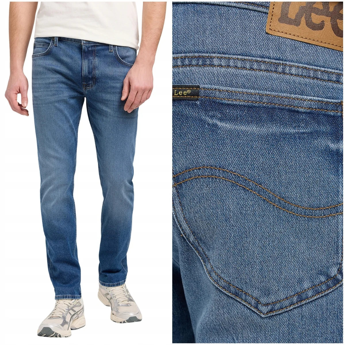 Lee Rider slim straight Armstrong lekko dopasowane spodnie jeansowe W36 L34