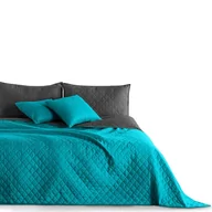 Narzuty - DecoKing Narzuta dwustronna AXEL Marine/Grafit 260x280 mikrowłókno - miniaturka - grafika 1