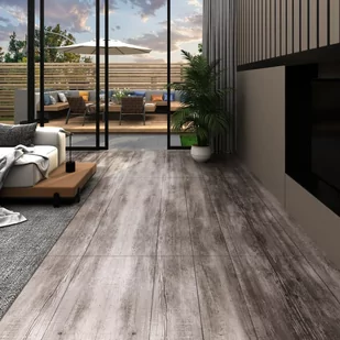 Vida Panele podłogowe z PVC 5,26 m 2 mm matowe brązowe drewno V-146607 - Panele podłogowe - miniaturka - grafika 1