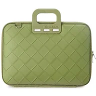Torby na laptopy - Torba na laptopa BOMBATA Intrecciato 15-16 cali Zielony E00874 41 - miniaturka - grafika 1