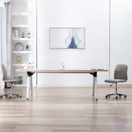 Krzesła - vidaXL Krzesła stołowe, 2 szt., jasnoszare, tapicerowane tkaniną - miniaturka - grafika 1