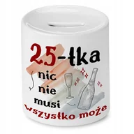 Skarbonki - Skarbonka na Urodziny 25 25te 25-te na Prezent z Nadrukiem ze Zdjęciem - miniaturka - grafika 1