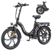 Rowery elektryczne - HillMiles MilePort 1 Electric Bike 250W Motor 36V 13AH Battery 20*3 0-inch Tire 25km/h Max Speed 100km Max Range Front Fo - miniaturka - grafika 1