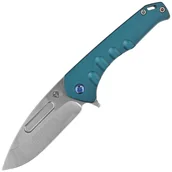 Noże - Nóż składany Medford Praetorian Swift FL Flipper Drop Point Blue Aluminium, Tumbled S45VN by Greg Medford - miniaturka - grafika 1