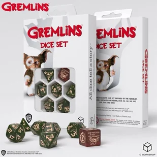 Gremlins Zestaw Kości RPG, zielone Q-Workshop - gra - Akcesoria do gier planszowych - miniaturka - grafika 1