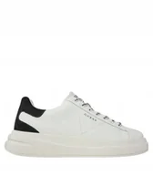 Półbuty męskie - GUESS MĘSKIE PÓŁBUTY SKÓRA NATURALNA LICOWA BIAŁE Z CZARNYM 43 GME - miniaturka - grafika 1