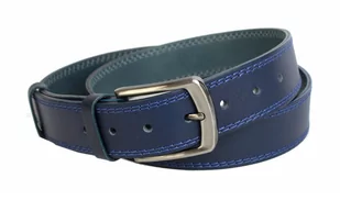 Pasek Skórzany PAS-MAX (PL) Skóra Naturalna Licowa EXTRA 40 mm Granatowy Z Podwójną Niebieską Nitką - Paski Pasek Skórzany PAS-MAX (PL) Skóra Naturalna Licowa EXTRA 40 mm Granatowy Z Podwójną Niebieską Nitką - Paski - miniaturka - grafika 1