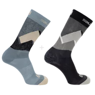 Skarpetki sportowe męskie - SKARPETY SALOMON OUTLINE CREW 2 PACK C18155 - miniaturka - grafika 1