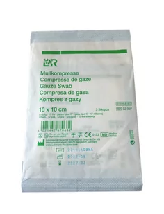 Kompres Z Gazy L&r 5X5CM Opakowanie 3 Sztuki - Apteczki i materiały opatrunkowe - miniaturka - grafika 1