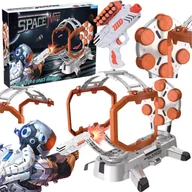 Zabawki interaktywne dla dzieci - Strzelanka Space Wars Rotacyjne Przeszkody Ruchome Cele Pistolet Blaster - miniaturka - grafika 1