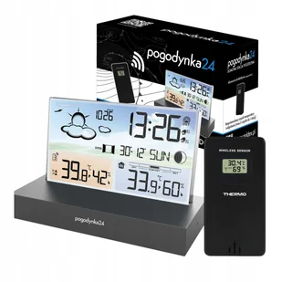 Stacja Pogodowa Bezprzewodowa Czujnik Pogody Temperatury Elektroniczna - Stacje pogodowe - miniaturka - grafika 1