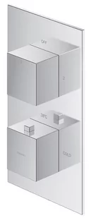 Omnires Omnnires Fresh bateria wannowo-prysznicowa podtynkowa termostatyczna chrom FR7136ROCR FR7136ROCR - Baterie podtynkowe - miniaturka - grafika 1