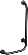 Akcesoria łazienkowe - Massi Uchwyt łazienkowy kątowy lewy czarny 60 x 30 cm - miniaturka - grafika 1