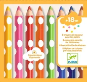 Kredki, ołówki, pastele i pisaki - Djeco Zestaw 8 kredek dla maluchów - miniaturka - grafika 1