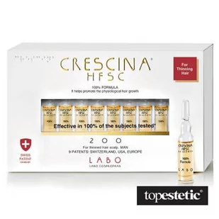 Labo Cosprop Crescina Hfsc 100% Re-Growth 200 kuracja dla mężczyzn 3,5ml x 20 amp - Odżywki do włosów dla mężczyzn - miniaturka - grafika 1