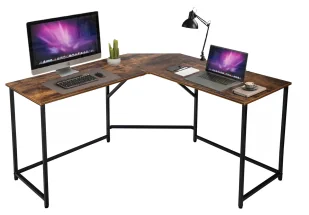 Elior Brązowe narożne biurko dla dwóch osób C3-D43 - Biurka Elior Brązowe narożne biurko dla dwóch osób C3-D43 - Biurka - miniaturka - grafika 1