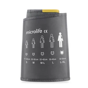Microlife, mankiet do ciśnieniomierzy serii 3G, 4G, 5G, szary, rozmiar L-XL, 32-52 cm, 1 sztuka - Ciśnieniomierze i akcesoria - miniaturka - grafika 1