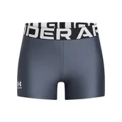 Legginsy - Dziewczęce krótkie legginsy treningowe Under Armour G HeatGear Shorty - szare - miniaturka - grafika 1