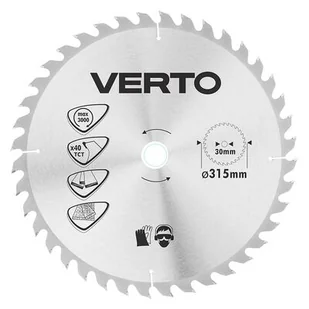 VERTO Tarcza do pilarki, widiowa, 315 x 30 mm, 40 zębów - Akcesoria do elektronarzędzi - miniaturka - grafika 1