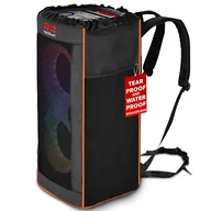 Torebki damskie - Pyle Przenośna wodoodporna torba głośnikowa, odporna na rozdarcie torba podróżna z regulowanymi paskami plecaka, bocznymi kieszeniami do przechowywania i sznurkiem na górze, kompatybilna z głośnikiem - miniaturka - grafika 1