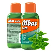 Kosmetyki kąpielowe dla dzieci - Olbas Olejek do kąpieli na przeziebienie katar gorączkę zatoki rozgrzewający ziołowy 250ml - miniaturka - grafika 1