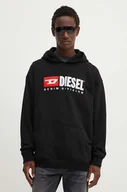 Bluzy męskie - Diesel bluza bawełniana S-BOXT-HOOD-DIV męska kolor czarny z kapturem z aplikacją A14945.0GEAD - miniaturka - grafika 1