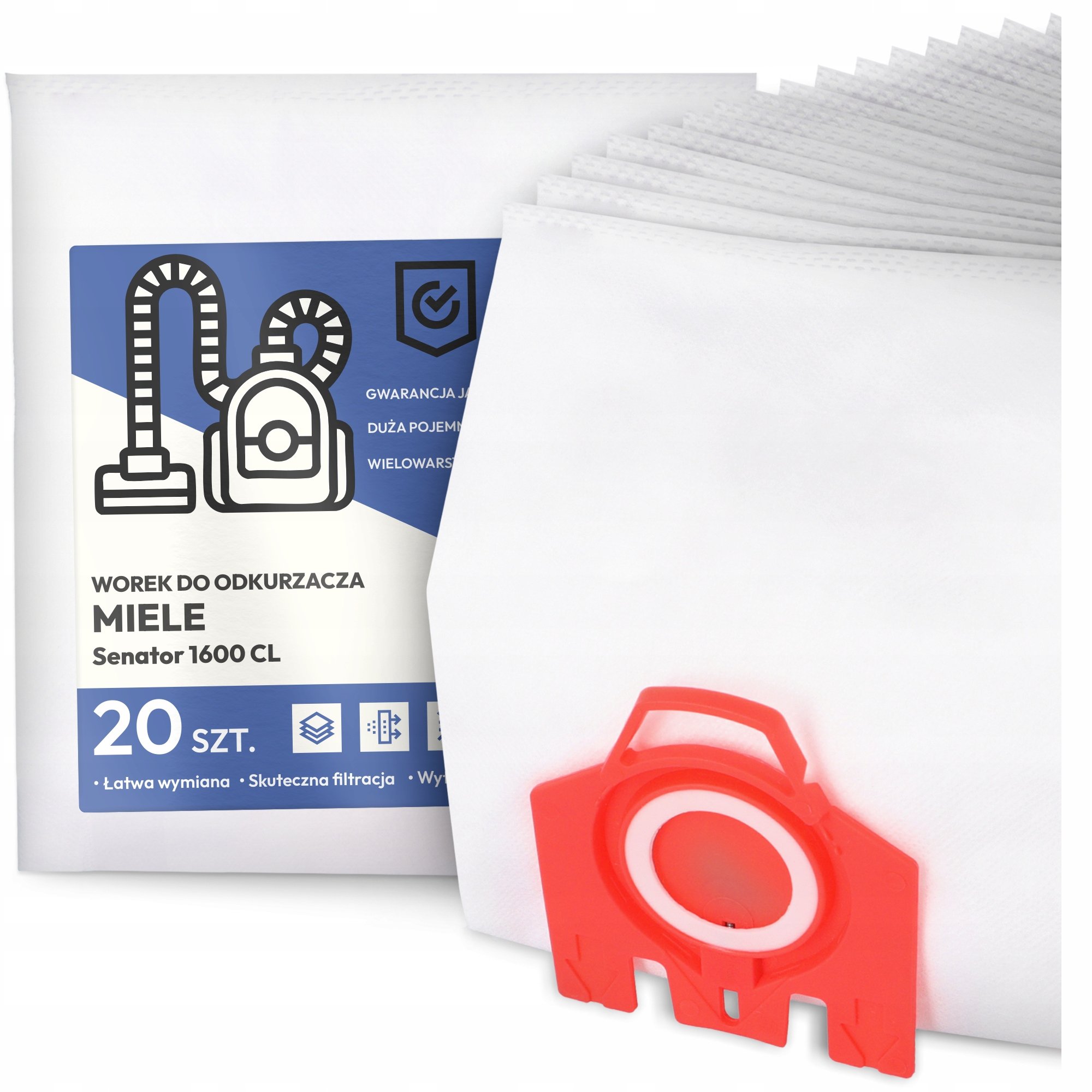 20x Worek do Odkurzacza Miele Senator 1600 CL Syntetyczny Torba Worki G9