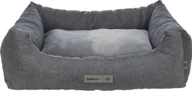 Legowiska dla psów - Trixie Legowisko Liano, dla psa/kota, tkanina/plusz, prostokątne, szare, 120x90 cm - miniaturka - grafika 1