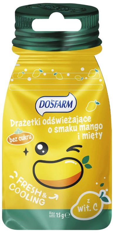 Drażetki odświeżające bez cukru o smaku mięta mango 15g