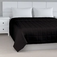 Narzuty - Dekoria Narzuta pikowana w kratę Black czarny) 100 x 160cm Cotton Panama - miniaturka - grafika 1