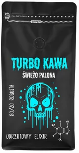TURBO Kawa ziarnista Do ekspresu 1kg 80/20 Robusta/Arabica ODRZUTOWY ELIXIR - Kawa - miniaturka - grafika 1