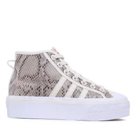 Trampki damskie - Trampki adidas Nizza Platform Mid Shoes HQ1981 Beżowy - miniaturka - grafika 1